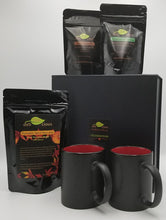 Load image into Gallery viewer, Loose Leaf Tea Gift Box with Peppermint Green, Chocolate and Pumpkin Spice Teas and Mugs